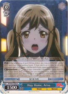 Way Home, Arisa - BanG Dream! - Weiss Schwarz card