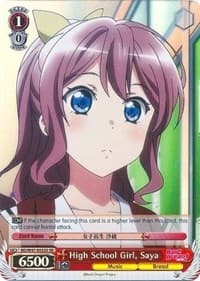 High School Girl, Saya (SR) - BanG Dream! - Weiss Schwarz card