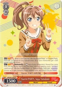 Starrin'PARTY, Saya Yamabuki - BanG Dream! - Weiss Schwarz card