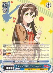 Starrin'PARTY, Tae Hanazono - BanG Dream! - Weiss Schwarz card