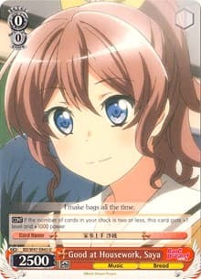 Good at Housework, Saya - BanG Dream! - Weiss Schwarz card