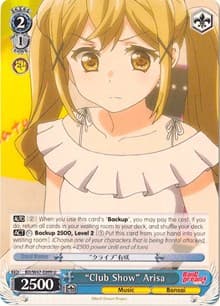 "Club Show" Arisa - BanG Dream! - Weiss Schwarz card
