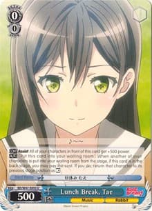 Lunch Break, Tae - BanG Dream! - Weiss Schwarz card