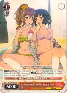 Midsummer Beachside, Saya & Rimi - BanG Dream! - Weiss Schwarz card