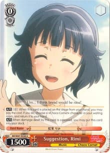 Suggestion, Rimi - BanG Dream! - Weiss Schwarz card