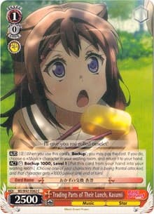 Trading Parts of Their Lunch, Kasumi - BanG Dream! - Weiss Schwarz card