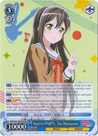 Starrin'PARTY, Tae Hanazono (Parallel Foil) - BanG Dream! - Weiss Schwarz card