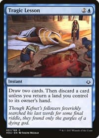 Tragic Lesson - Hour of Devastation - Magic: The Gathering card