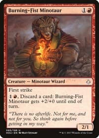 Burning-Fist Minotaur - Hour of Devastation - Magic: The Gathering card