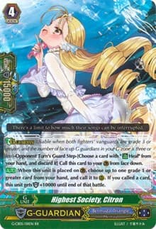 Highest Society, Citron - G-CB05: Prismatic Divas - Cardfight Vanguard card
