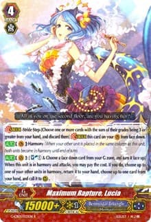 Maximum Rapture, Lucia - G-CB05: Prismatic Divas - Cardfight Vanguard card