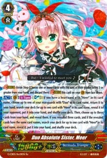 Duo Absolute Sister, Meer - G-CB05: Prismatic Divas - Cardfight Vanguard card