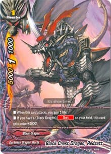 Black Crest Dragon, Redzett - Chaos Control Crisis - Future Card BuddyFight card