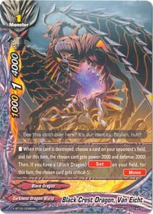 Black Crest Dragon, Van Eicht - Chaos Control Crisis - Future Card BuddyFight card