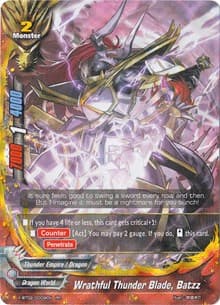 Wrathful Thunder Blade, Batzz - Chaos Control Crisis - Future Card BuddyFight card