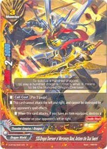 100-Dragon Overseer of Mercenary Band, Anthem the Dual Sword - Chaos Control Crisis - Future Card BuddyFight card