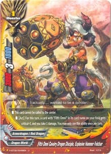 Fifth Omni Cavalry Dragon Disciple, Explosive Hammer Fekthar - Chaos Control Crisis - Future Card BuddyFight card