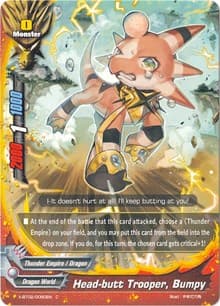 Head-butt Trooper, Bumpy - Chaos Control Crisis - Future Card BuddyFight card
