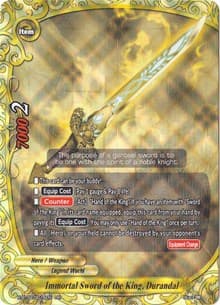 Immortal Sword of the King, Durandal - Chaos Control Crisis - Future Card BuddyFight card