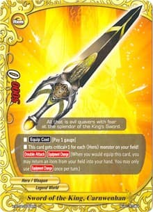 Sword of the King, Carnwenhan - Chaos Control Crisis - Future Card BuddyFight card