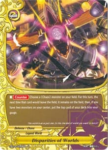 Disparities of Worlds - Chaos Control Crisis - Future Card BuddyFight card