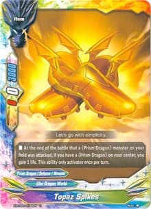 Topaz Spikes - Chaos Control Crisis - Future Card BuddyFight card