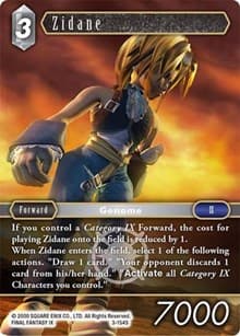 Zidane (Starter) - Opus III - Final Fantasy TCG card