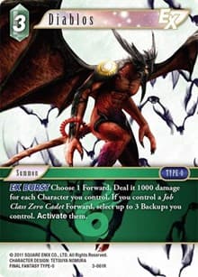 Diablos EX - Opus III - Final Fantasy TCG card