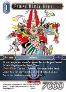 Famed Mimic Gogo - Opus III - Final Fantasy TCG card