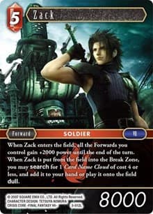 Zack - Opus III - Final Fantasy TCG card