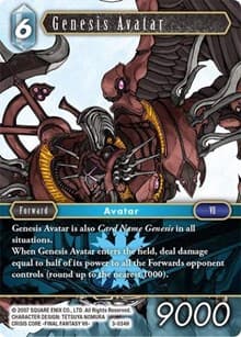 Genesis Avatar - Opus III - Final Fantasy TCG card