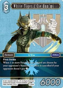 White Tiger l'Cie Qun'mi - Opus III - Final Fantasy TCG card