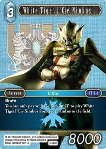 White Tiger l'Cie Nimbus - Opus III - Final Fantasy TCG card