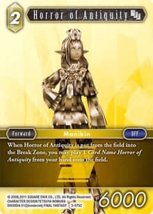 Horror of Antiquity - Opus III - Final Fantasy TCG card