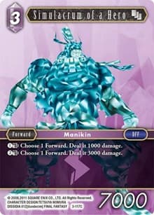 Simulacrum of a Hero - Opus III - Final Fantasy TCG card