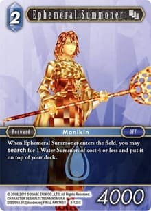 Ephemeral Summoner - Opus III - Final Fantasy TCG card