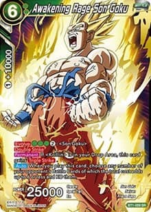 Awakening Rage Son Goku - Galactic Battle - Dragon Ball Super: Masters card