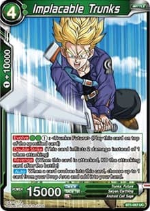 Implacable Trunks - Galactic Battle - Dragon Ball Super: Masters card