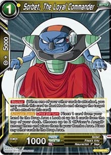 Sorbet, The Loyal Commander - Galactic Battle - Dragon Ball Super: Masters card