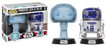 Star Wars: Holographic Princess Leia and R2-D2 2-pack (Bobble-Head) (Limited Edition) (GameStop Exclusive) - Pop! Vinyl - Funko card