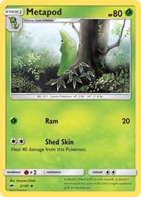 Metapod - SM - Burning Shadows - Pokemon card