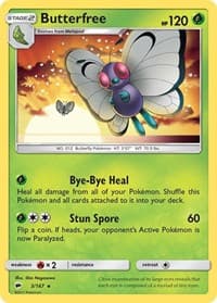 Butterfree - SM - Burning Shadows - Pokemon card
