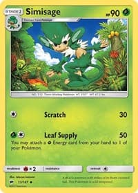 Simisage - SM - Burning Shadows - Pokemon card