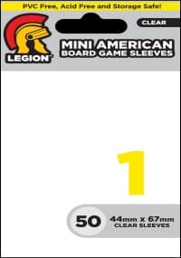 Clear Board Game Sleeves - Mini-American (50-Pack) - Legion Premium Supplies Board Game Sleeves - Card Sleeves card