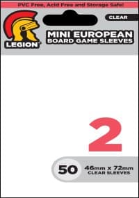 Clear Board Game Sleeves - Mini-European (50-Pack) - Legion Premium Supplies Board Game Sleeves - Card Sleeves card