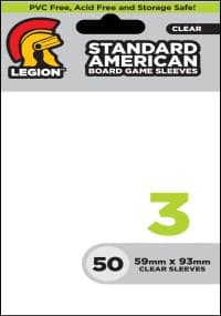 Clear Board Game Sleeves - Standard American (50-Pack) - Legion Premium Supplies Board Game Sleeves - Card Sleeves card