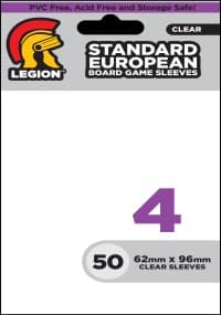 Clear Board Game Sleeves - Standard European (50-Pack) - Legion Premium Supplies Board Game Sleeves - Card Sleeves card