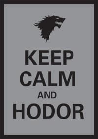 Double Matte Art Sleeve - Keep Calm Hodor (50-Pack) - Legion Premium Supplies Card Sleeves - Card Sleeves card