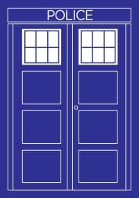 Double Matte Art Sleeve - Police Box Blue Border (50-Pack) - Legion Premium Supplies Card Sleeves - Card Sleeves card