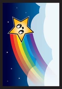 Double Matte Art Sleeve - Rainbow Star (50-Pack) - Legion Premium Supplies Card Sleeves - Card Sleeves card